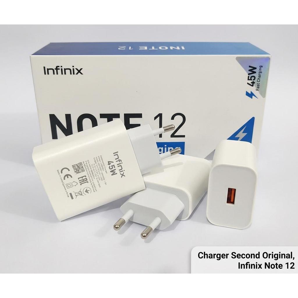 Batok Charger Infinix U450XEB Bekas Original Charger Cepat 45W 4.5A Infinix Note 12