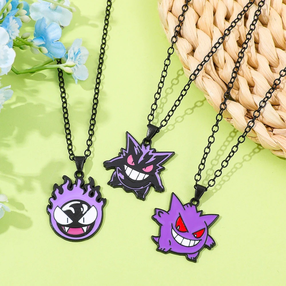 Hot Gengar Cosplay Pendant Necklace - Anime Charms Jewelry for Women Men Kids Chain Choker Perfect