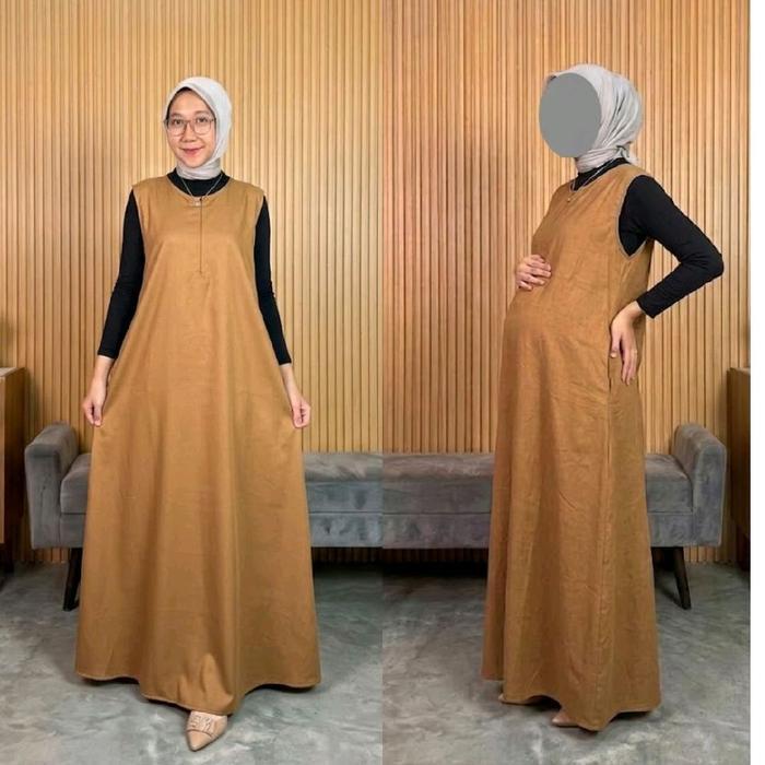 Inner Bahan Toyobo Katun Katun Katun Busui Dress Nyaman Gamis Casual Dalaman Baju Dewasa Panjang