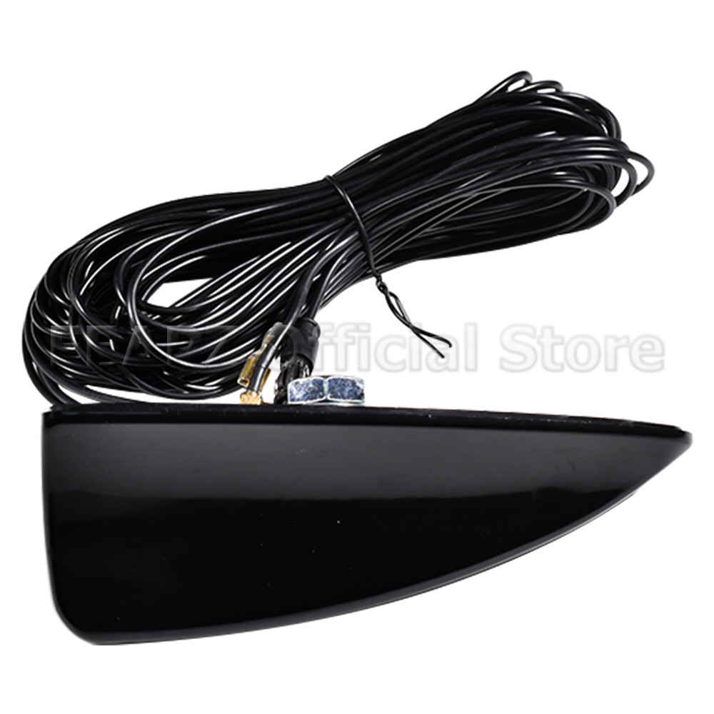 1PC BLACK FOR DAB CAR AERIAL ANTENNA SMB ADAPTER AM/FM SHARK FIN ROOF DECORATE AERIAL 12V EASY