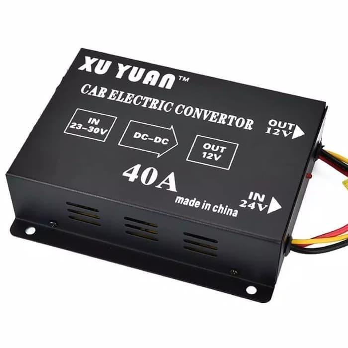 Ready Stok EM step down 40A buck converter mobil 24V to 12V 40A xuyuan inverter