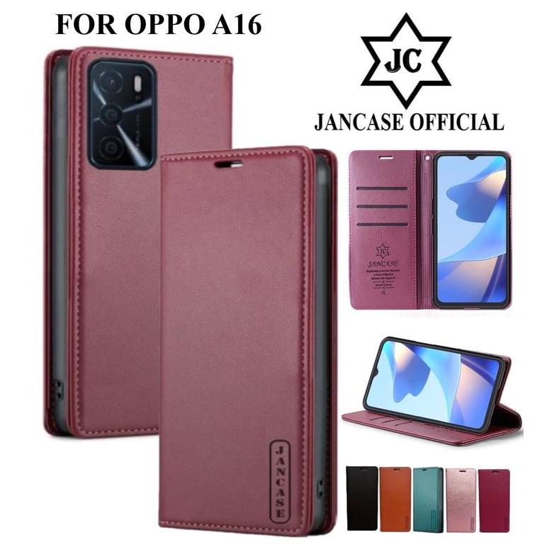 Flip Leather Premium Untuk Oppo A16 Case Handphone Pasti Promo