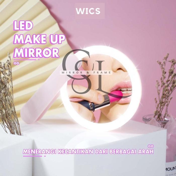 WICS Cermin LED Cermin Tas LED Cermin Makeup Cermin Lipat LED