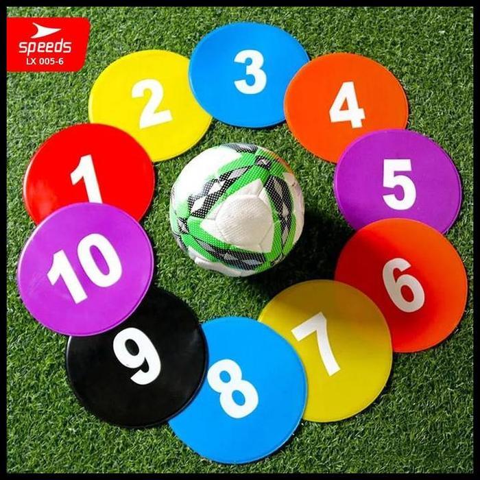 READY Terbaru Speeds Flat Disc Marker 1 Set Penanda Olahraga Bola Sepak Futsal Alat Outdoor Ball