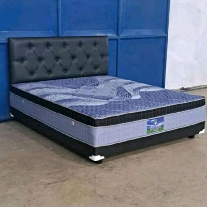 Kasur Springbed Boxy fullset dipan sandaran garansi pabrik - 180x200