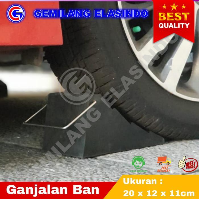Karet Ganjalan Ban Mobil / Rubber Parking Chock / Rubber Wheel Chock