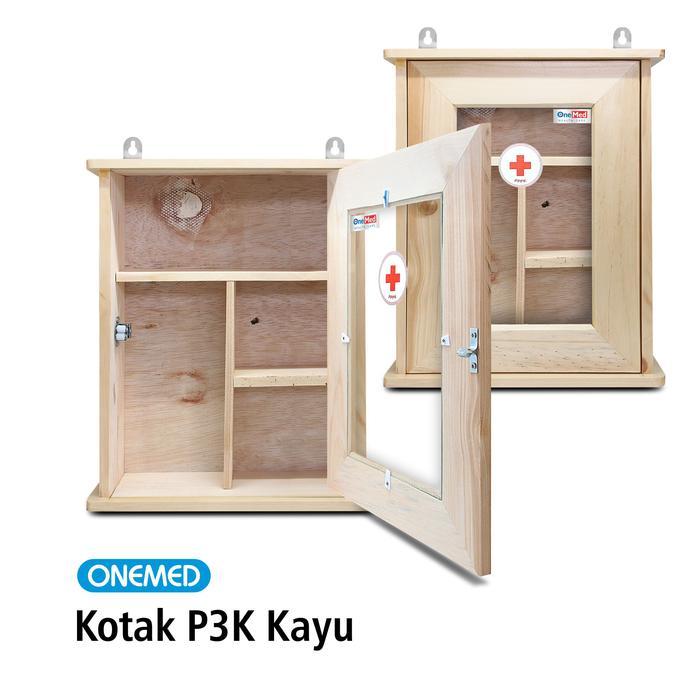 READY - Kotak P3K Kayu Merk P3K