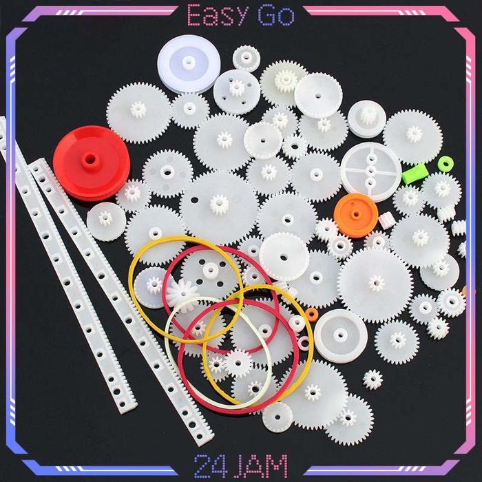 BRG BARU 75pcs/Set Gear Plastik Mainan Roda Gigi Plastik Mainan Gear Mainan Untuk DIY Mainan RC Toy