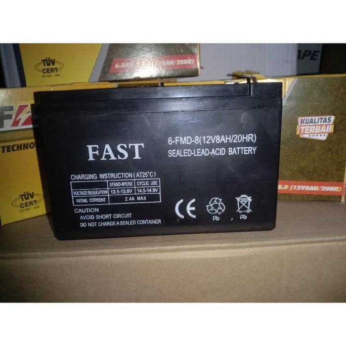 Aki Baterai 12Volt 8Ampere Merk Fast