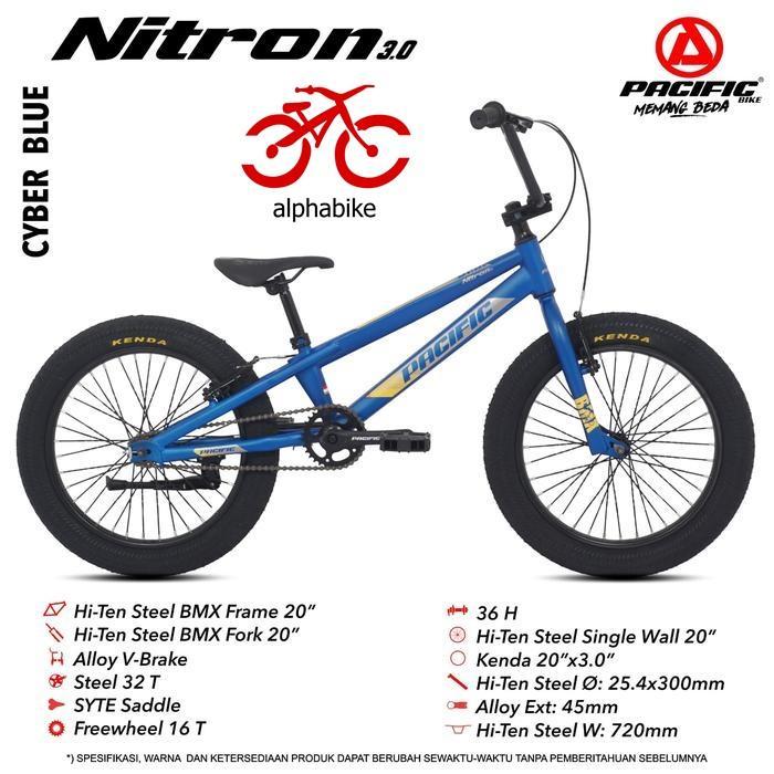 Thrill Frenzy Park Sepeda BMX 20 Inci Frame Alloy AL6061 - Hitam