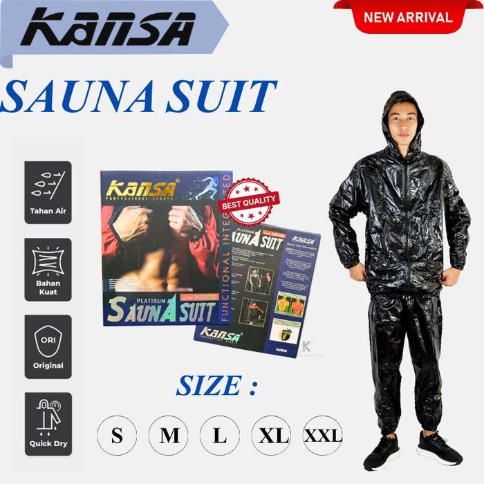 Jaket Sauna Suit Kansa Baju Sauna Pembakar Lemak Quick Dry