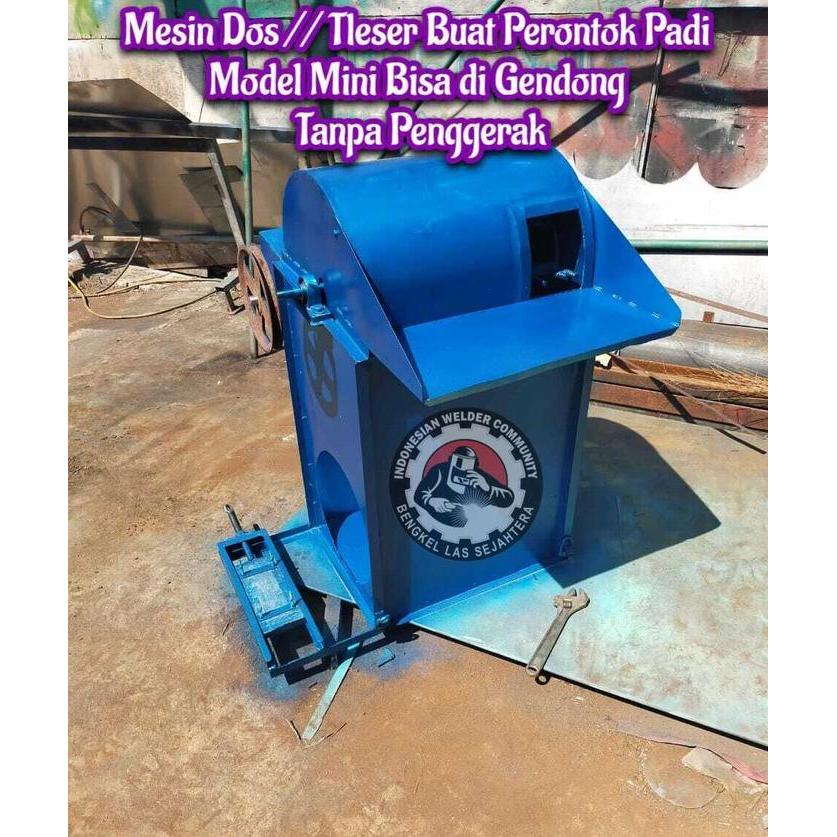 Mesin Dos // Tleser Buat Perontok Padi Model Mini Bisa di Gendong Tanpa Penggerak