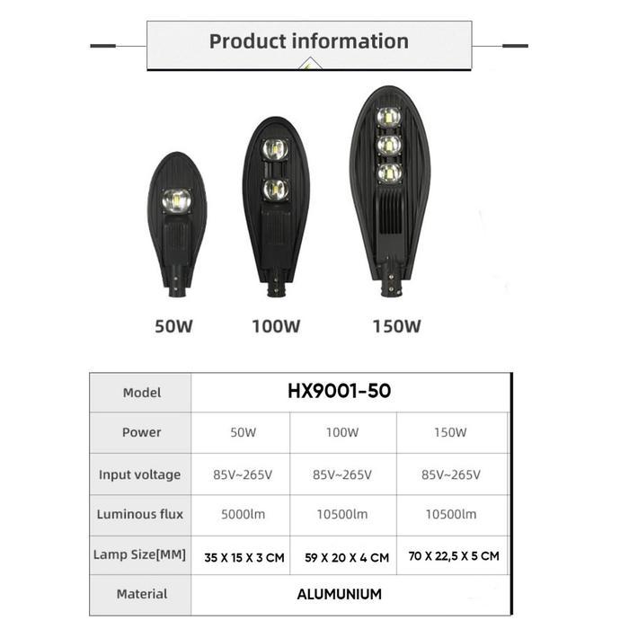 Diskon Lampu Jalan Pju Cobra Led 50W 100W 150W / Lampu Jalan Pju Led Cob Original
