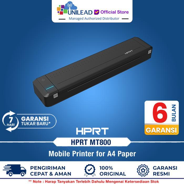 Portable Bluetooth Printer / wireless printer A4 HPRT MT800 Original - Hitam