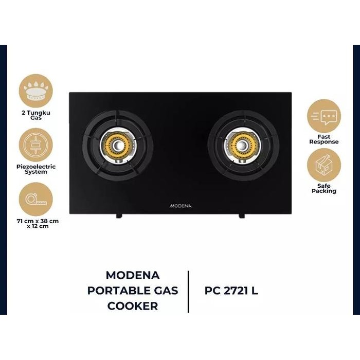 MODENA PC2721LD kompor gas hob giusto 2 tungku portable