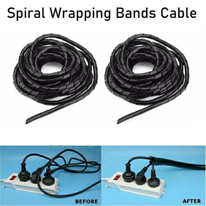 kabel listrik duct spiral selang lentur pembungkus pelindung wrapping wrap bands rapi lilit