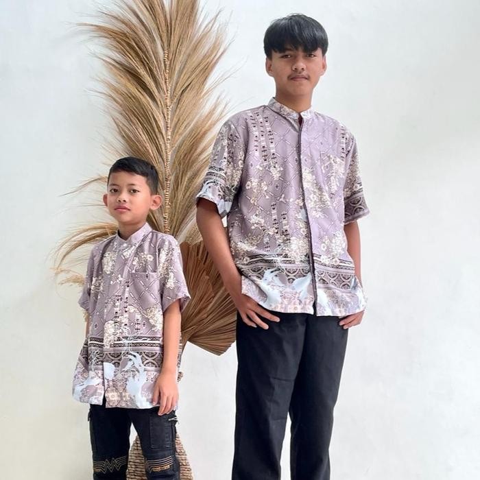 Haura Baju Koko Maxmara Couple Dewasa Anak Motif Muslim