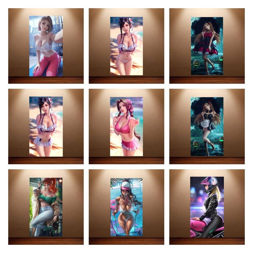 Final Fantasy Poster Classic Anime Poster Sexy Posters Canvas Wall Painting Room Wall Decor Halls of