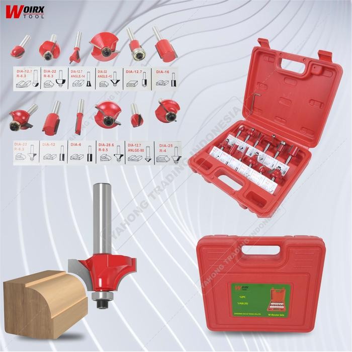 Mata Router Set Mata Profil Mata Trimmer Set Router Bit Set 12pc