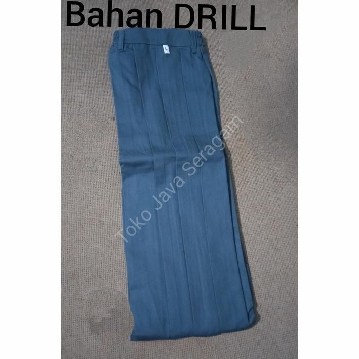 SALE Rok SMA Abu-abu Bahan Drill Rempel Panjang Anak Sekolah SMK