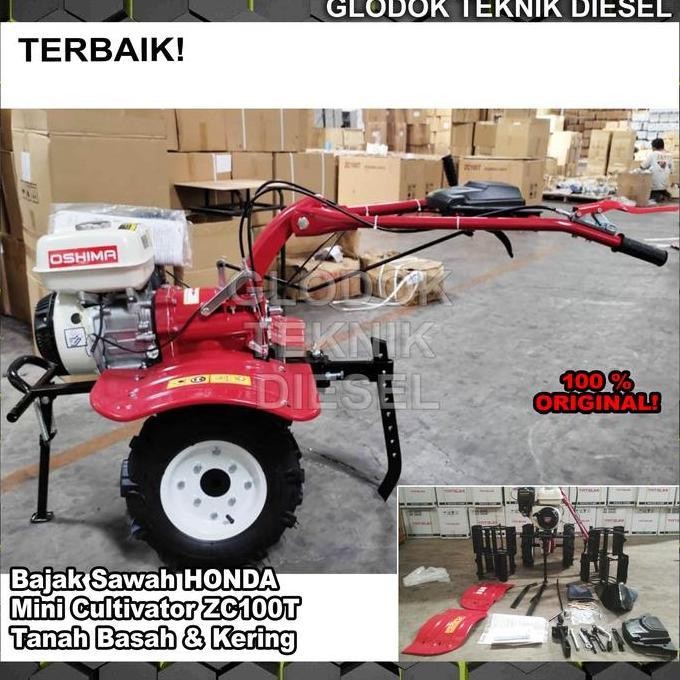 HONDA OSHIMA Mesin Traktor Cultivator ZC100T Bajak Sawah Basah Kering