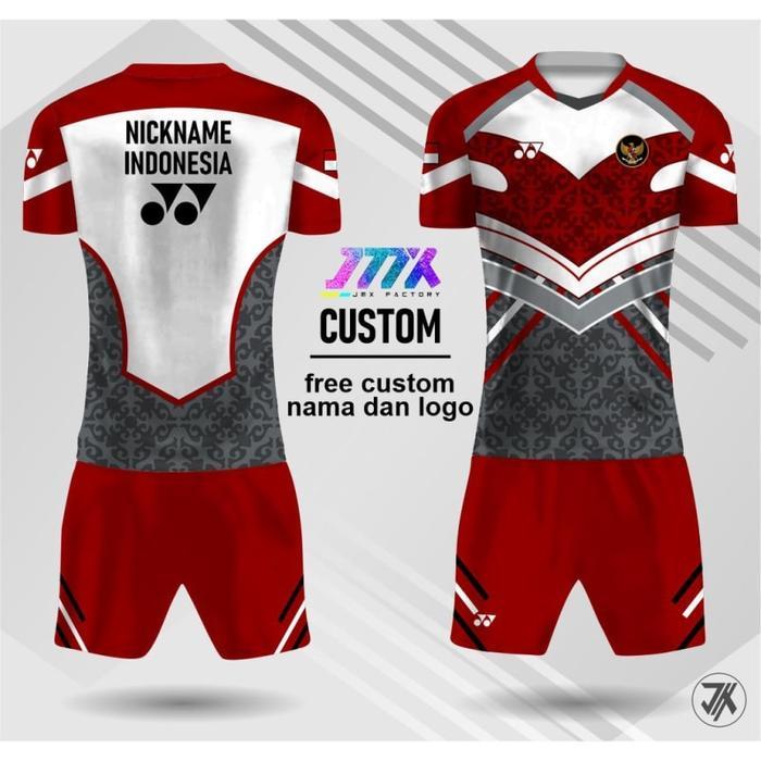 ORIGINAL jersey badminton setelan kaos badminton kaos bulutangkis free custom a dan READY STOCK