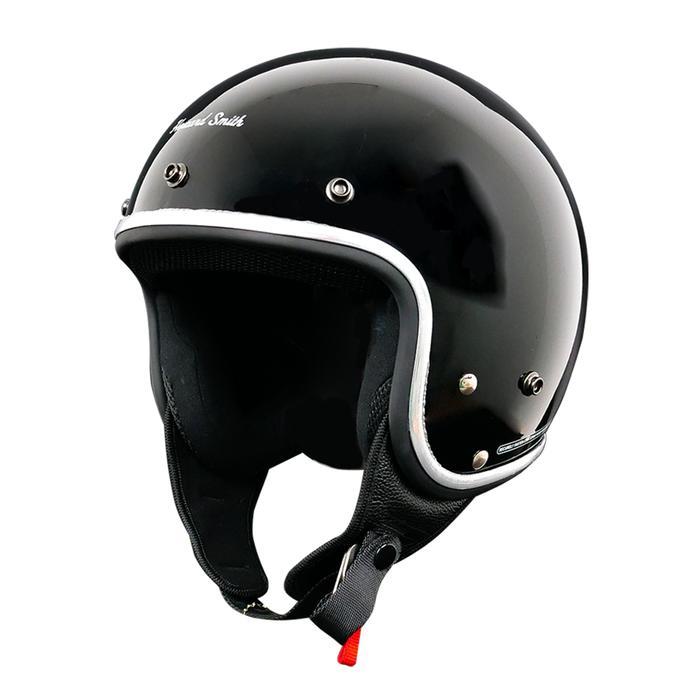 Howard Smith Master Retro Helm Half Face - Deep Black