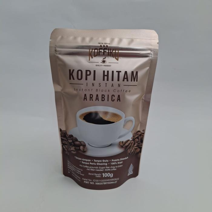 Ready Koffiku Arabica Kopi Hitam Tanpa Ampas Kemasan 100 Gram Coffee