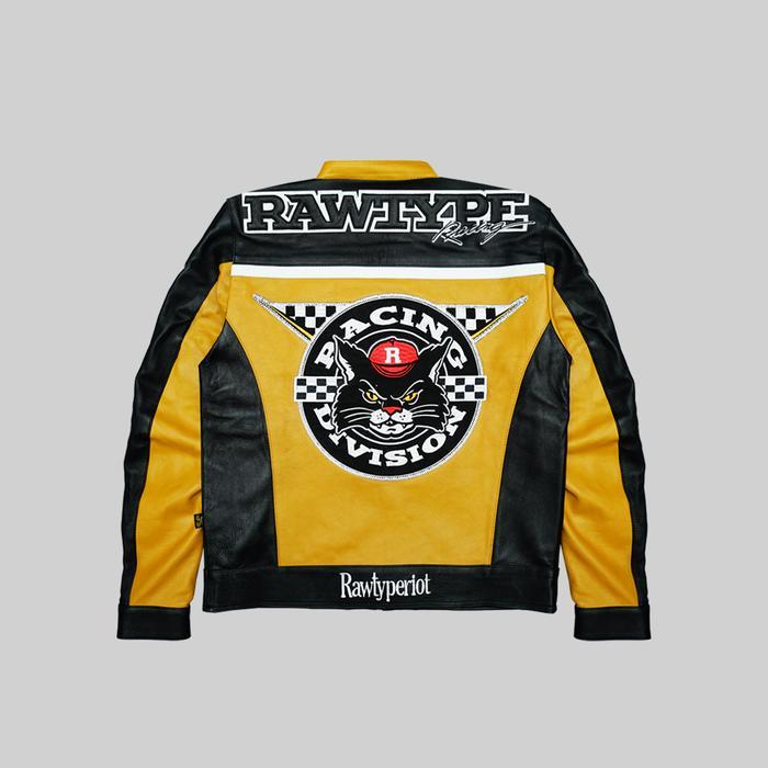 RAWTYPE RIOT Tomrace Leather Jacket - Yellow