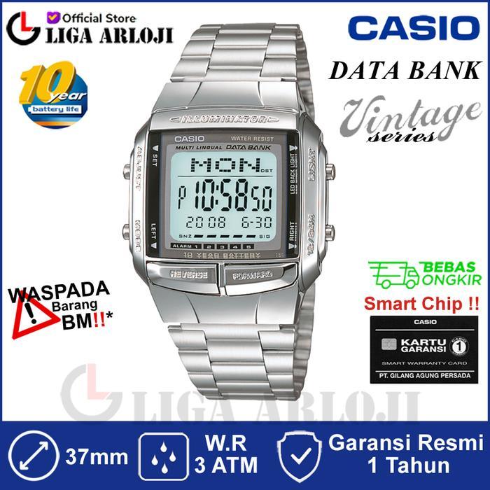 CASIO DB-360-1ADF JAM TANGAN PRIA DIGITAL DB360 DB-360-1A DATA BANK