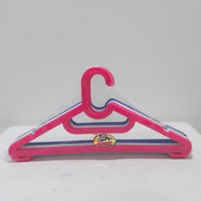 SALE Gantungan Baju Plastik /Hanger Warna happy Panda(12 Pcs)