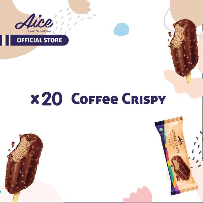 t8nr- Paket Aice Ice Cream Coffee Crispy Es Krim (Isi 20 Pcs) Eskrim Kopi