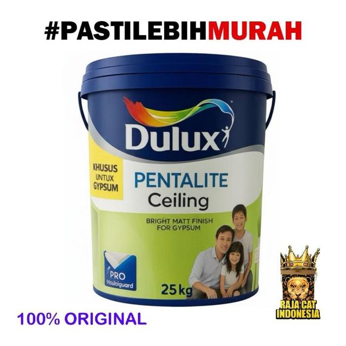 Cat Plafon / Tembok / Gypsum Dulux Pentalite Ceiling Putih 25 Kg Pail