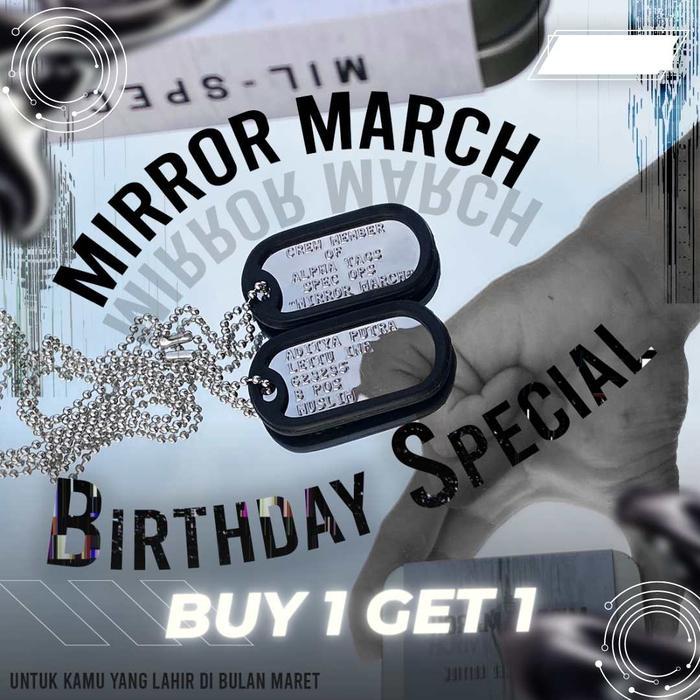 Terlaris Dogtag Super Polished Usa Made Mirror March Mengkilap Cermin Custom Kalung Model Tentara