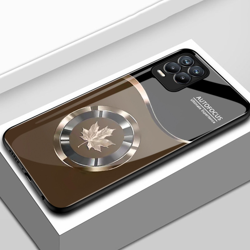 Casing Hp Untuk Realme 8 5G 8s 5G 8 Pro Case Casing pola Maple Kasing HP Kesing keras kaca Silikon S