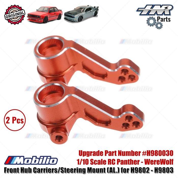 Hnr Upgrade Part #H980030 Front Hub Carriers / Steering Mounts (Al.) For Rc H9802 H9803 1/10 Panther