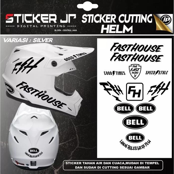 ORIGINAL sticker cutting helmet bell fasthouse - sticker helm trail READY STOCK