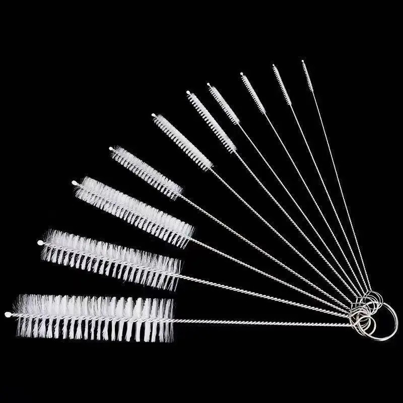 10Pcs/Set Stainless Steel Cleaning Brush For Weed Pipe Clean Glass Hookah Smoking Cachimba Pipas