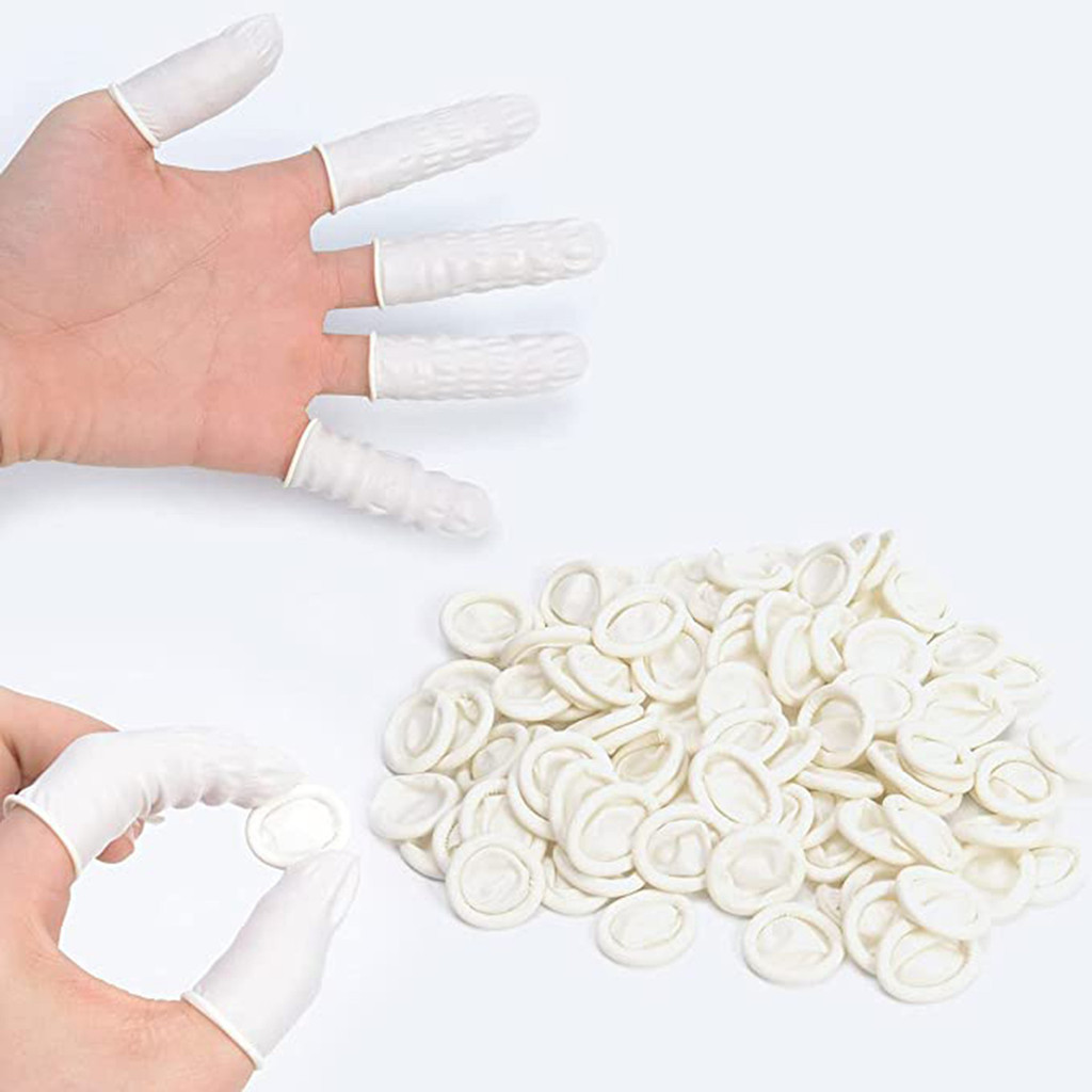 50pcs Disposable Finger Cots Latex Anti-Static Finger Cots Labor Protection Products For Handmade