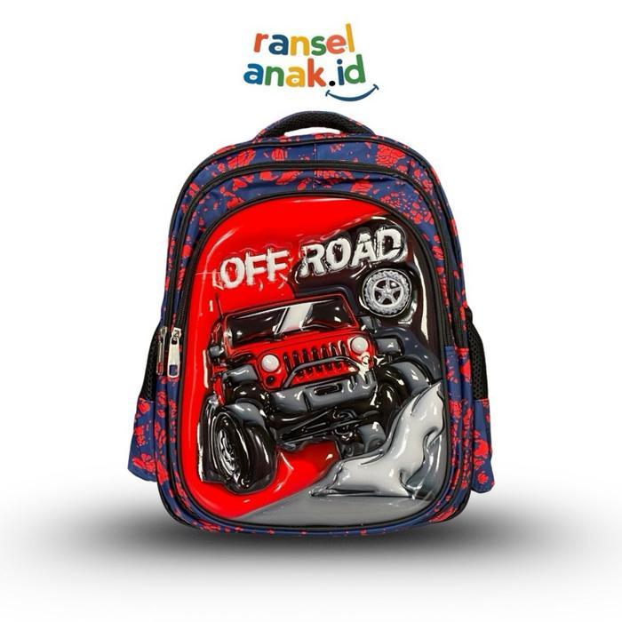 7lc9- [Ra.Id] Tas Ransel Timbul 3D Import Mobil Jeep Offroad Tas Anak Laki-Laki Tahan Air