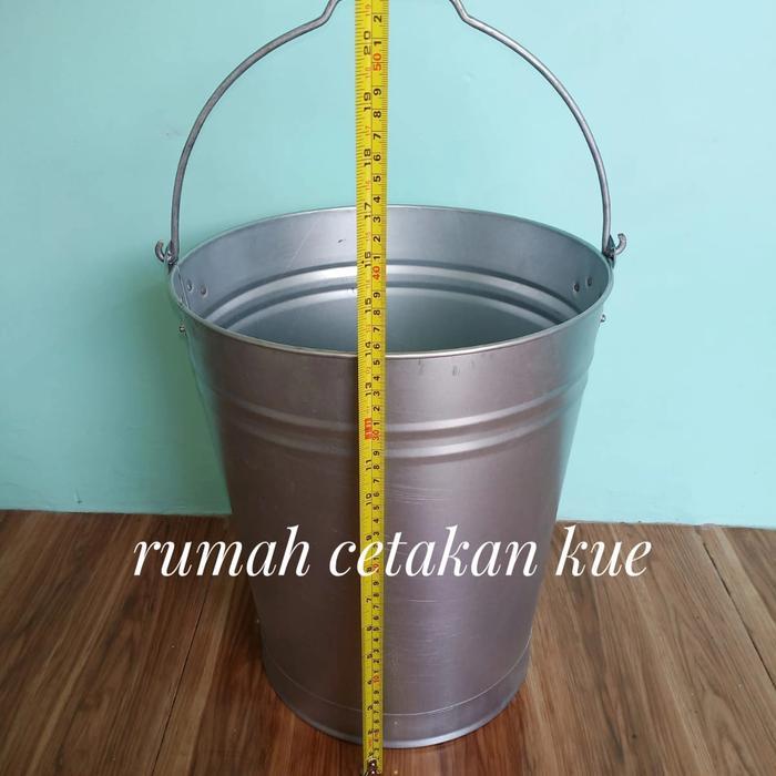 Pot Kaleng/Wadah Kaleng/Ember Kaleng Galvanis Diameter 30Cm