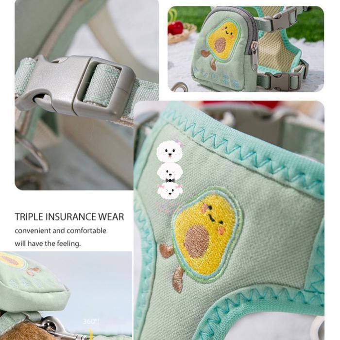 TALI TUNTUN LUCU KUCING ANJING KECIL BACKPACK HARNESS CATS AND DOGS