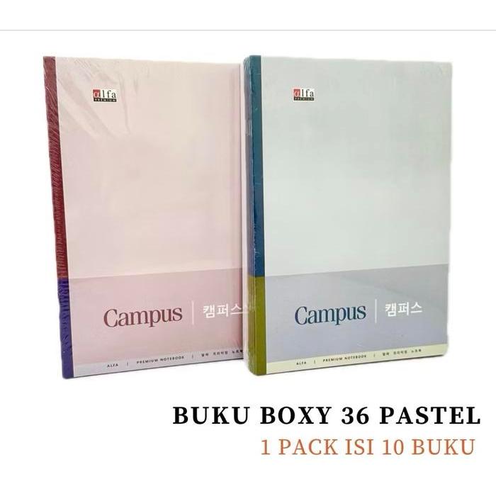 Buku Tulis Boxy 36 Pastel - Korean Notebook - Aesthetic Notebook Diskon Sell