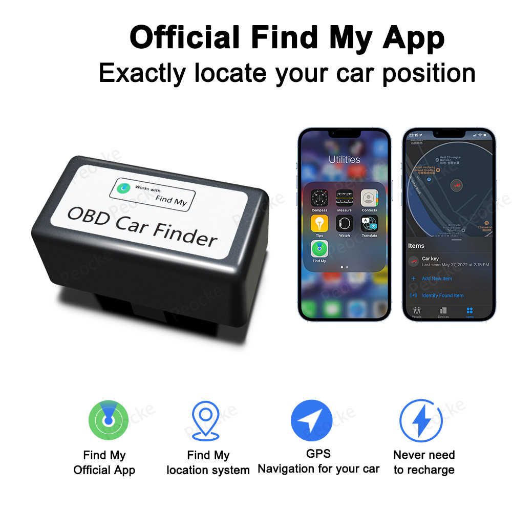 Mini GPS tracker For Car OBD2 GPS Locator Find My For Apple official App OBD GPS Monitor Tracker