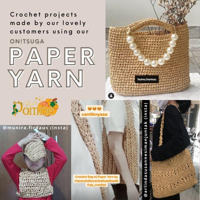 GROSIR BENANG RAJUT ONITSUGA PAPER YARN / BENANG KERTAS