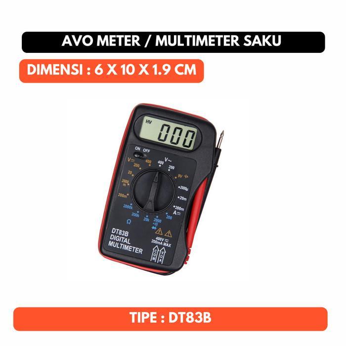 TERMURAH AVOMETER DT83B MULTIMETER DIGITAL MULTITESTER DT-83B SAKU KANTONG AVO