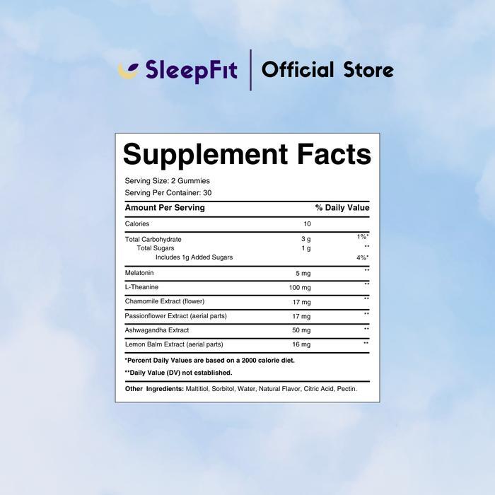 Sleepfit Sleep Gummies Melatonin 5 Mg 60 Gummies #Gratisongkir