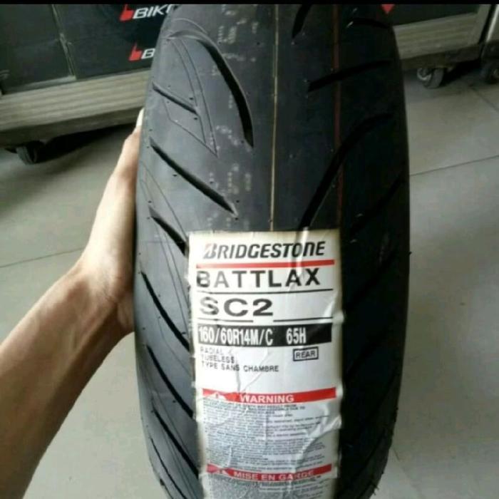 BAN LUAR BRIDGESTONE BATTLAX SC2 UKURAN 160/60-14 TUBELESS