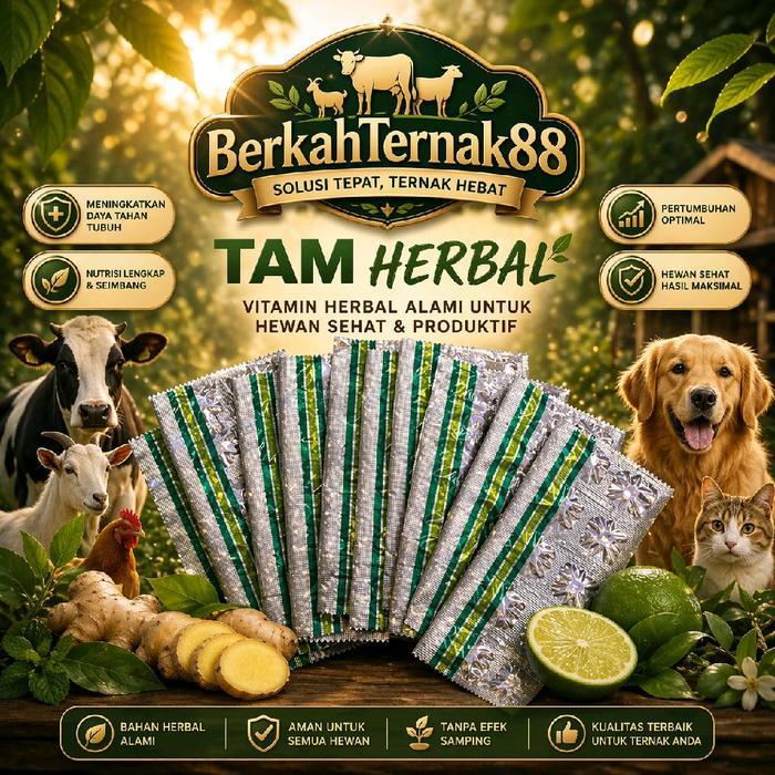 ASLI Am/Tmd suplemen hewan ternak original 100% 1box 5 lembar READY STOCK
