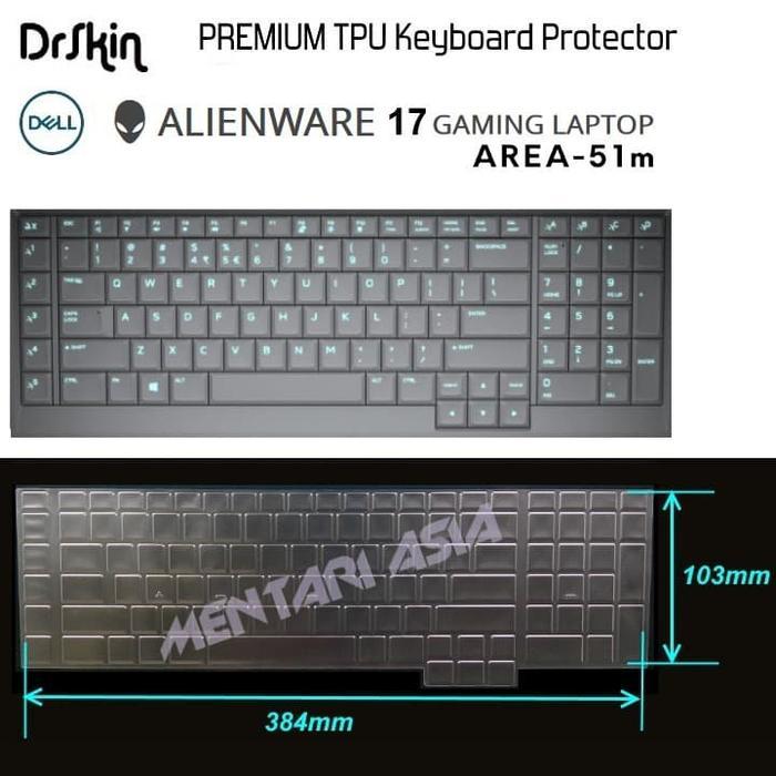 Ada Stok Keyboard Protector DELL ALIENWARE 17 Area-51m - DrSkin PREMIUM TPU